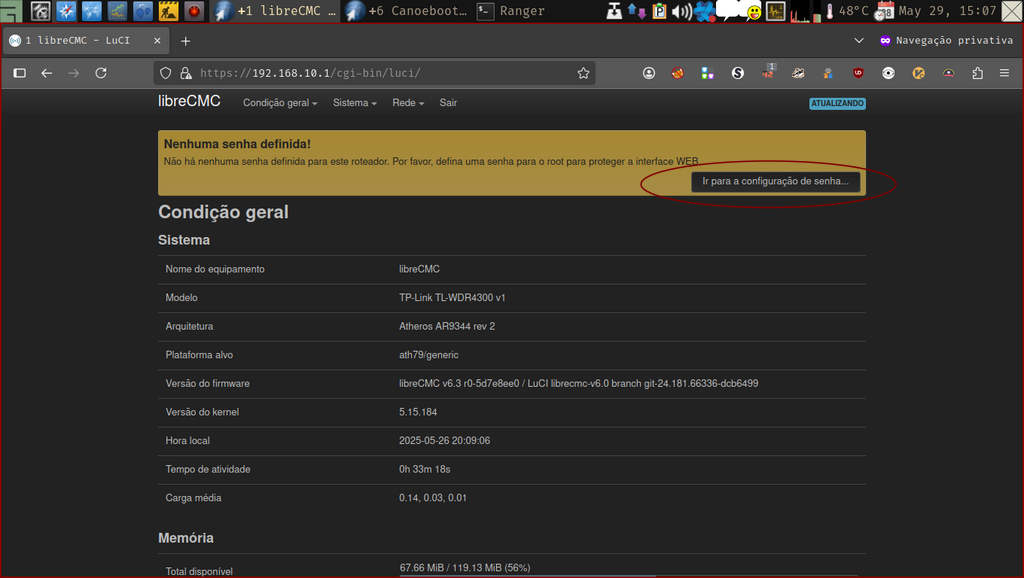 LuCi - web interface de configuração