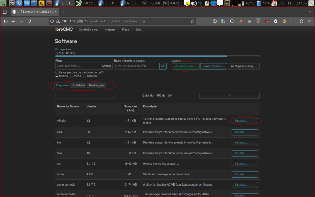 LuCi web interface - Software